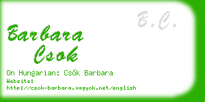 barbara csok business card